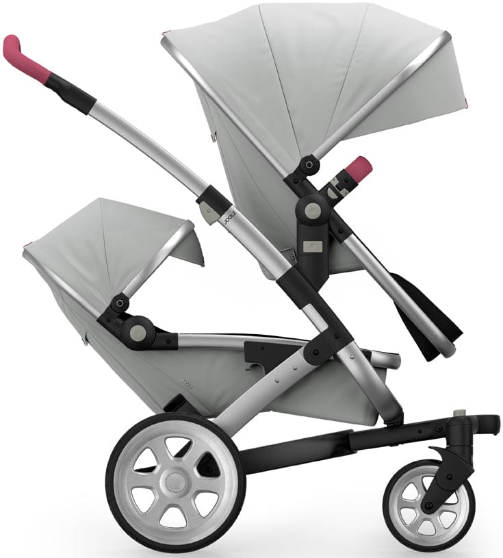 Joolz Geo 2 Tailor Twin Stroller - Silver/Silver/Silver/Pink - TG0178-DBL