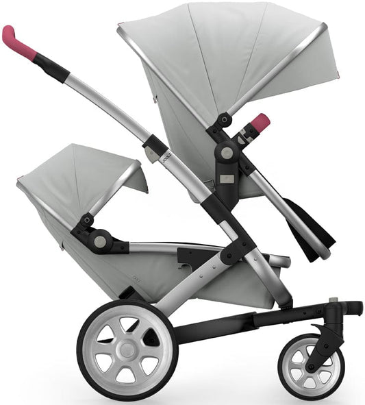 Joolz Geo 2 Tailor Twin Stroller - Silver/Silver/Silver/Pink - TG0178-DBL