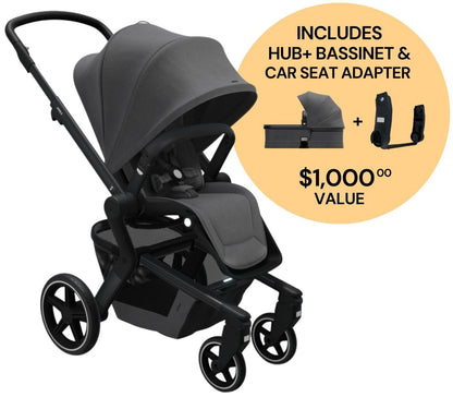 Joolz Hub+ Newborn Ready Bundle - Awesome Anthracite - 430265-430266-902000