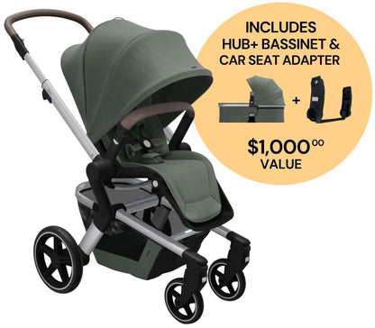 Joolz Hub+ Newborn Ready Bundle - Marvellous Green - 430220-430221-902000