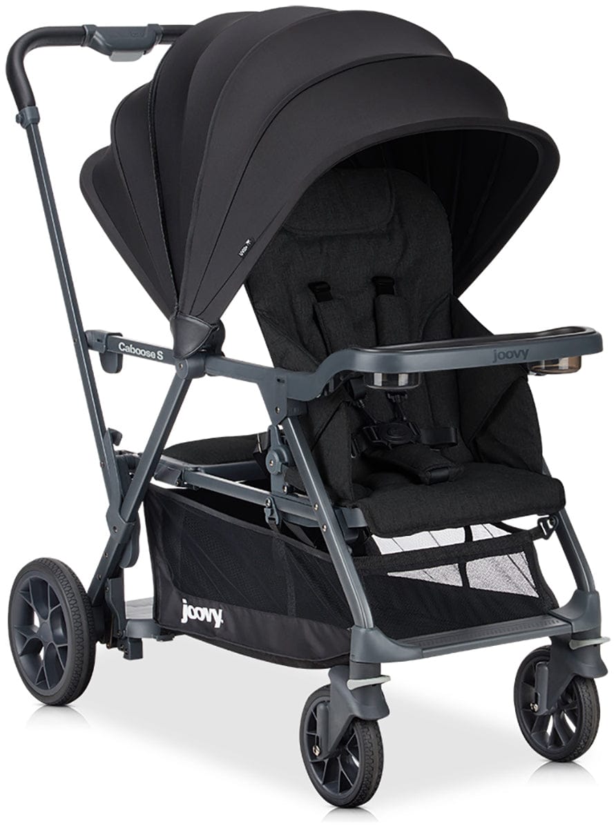 Joovy Caboose S with 1 Seat Sit And Stand Double Stroller - Black Melange - 8207-J