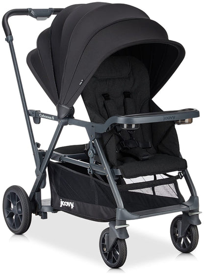 Joovy Caboose S with 1 Seat Sit And Stand Double Stroller - Black Melange - 8207-J