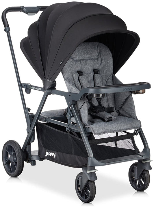 Joovy Caboose S with 1 Seat Sit And Stand Double Stroller - - Grey Melange - 8209-J