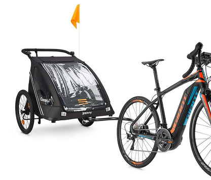Joovy CocoonX2 Double Stroller And Bike Trailer - Black - 5017-J