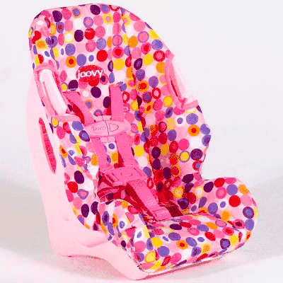 Joovy Doll Booster Car Seat in Pink Dot - J-012
