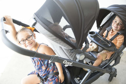 Joovy Qool Single to Double Stroller - Black Melange - 8187-J