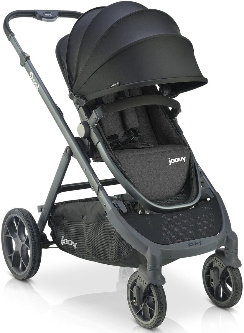 Joovy Qool Single to Double Stroller - Black Melange - 8187-J