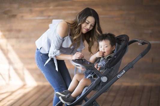 Joovy Qool Single to Double Stroller - Grey Melange - 8189-J