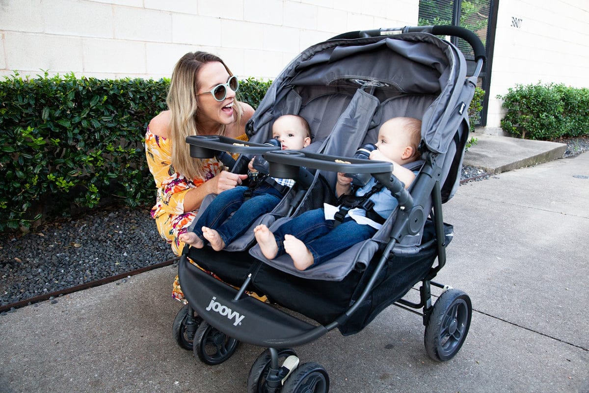 Joovy ScooterX2 Side by Side Double Stroller with Tray - Blueberry - 8100-J
