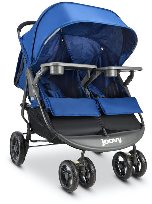Joovy ScooterX2 Side by Side Double Stroller with Tray - Blueberry - 8100-J