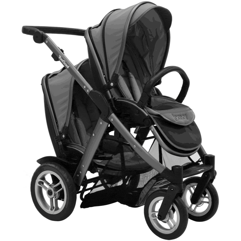 Joovy TooQool Double Stroller in Charcoal - 8019