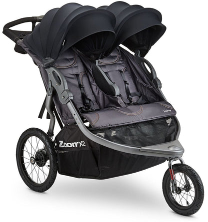 Joovy Zoom X2 Lightweight Jogging Side by Side Double Stroller - Forged Iron - 8269-J