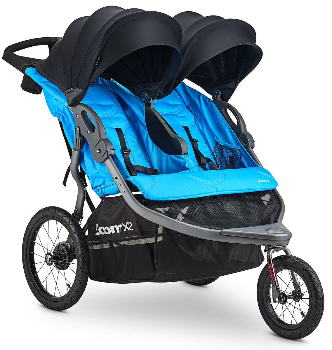 Joovy Zoom X2 Lightweight Jogging Side by Side Double Stroller - Glacier