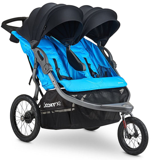 Joovy Zoom X2 Lightweight Jogging Side by Side Double Stroller - Glacier - 8260-J