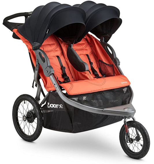 Joovy Zoom X2 Lightweight Jogging Side by Side Double Stroller - Paprika - 8268-J