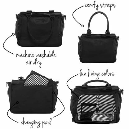 Ju-Ju-Be Be Classy Tote Diaper Bag - Black Out - 15FB01X-BLO