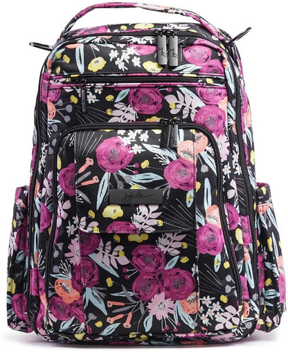 Ju-Ju-Be Be Right Back Backpack Diaper Bag - Black & Bloom - 15BP01X-BBL