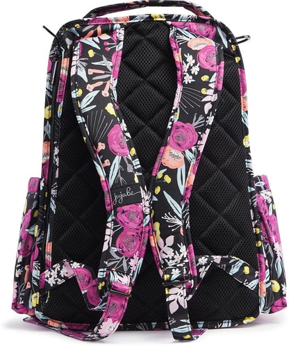 Ju-Ju-Be Be Right Back Backpack Diaper Bag - Black & Bloom - 15BP01X-BBL