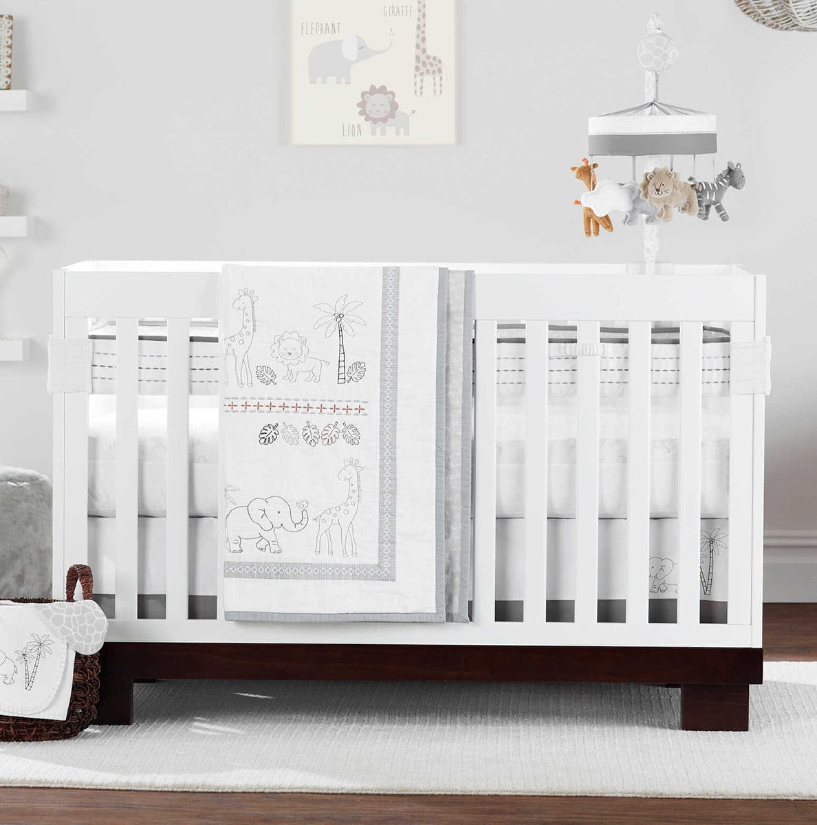 Just Born 3 Piece Crib Bedding Set - Animal Kingdom - 22266135128