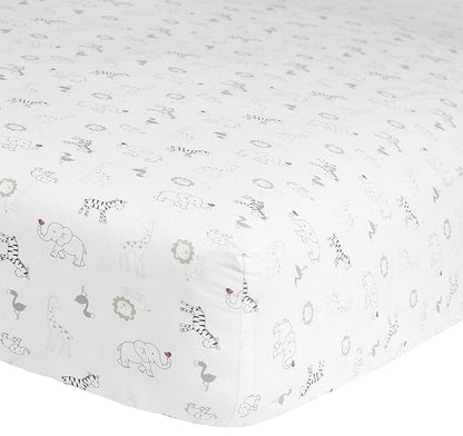 Just Born 3 Piece Crib Bedding Set - Animal Kingdom - 22266135128