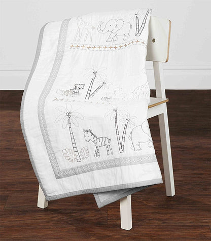 Just Born 3 Piece Crib Bedding Set - Animal Kingdom - 22266135128