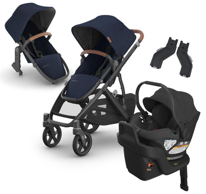 UPPAbaby VISTA V3 Double Stroller with V2+ Rumbleseat + ARIA Travel System Bundle - Noa / Jake - DBLTRVL-ARIA-0303-VSO-NA-NOA
