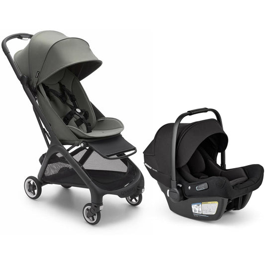 Bugaboo Butterfly 1 + Turtle Air Shield Travel System Bundle - Black / Forest Green / Black - 100025001-400016001-B