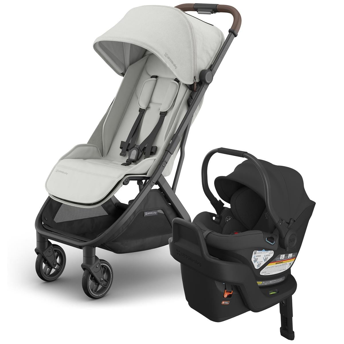UPPAbaby Minu V3 Compact Stroller + Aria Travel System Bundle - Savannah / Jake - TRVL-ARIA-0803-MIN-NA-SAV