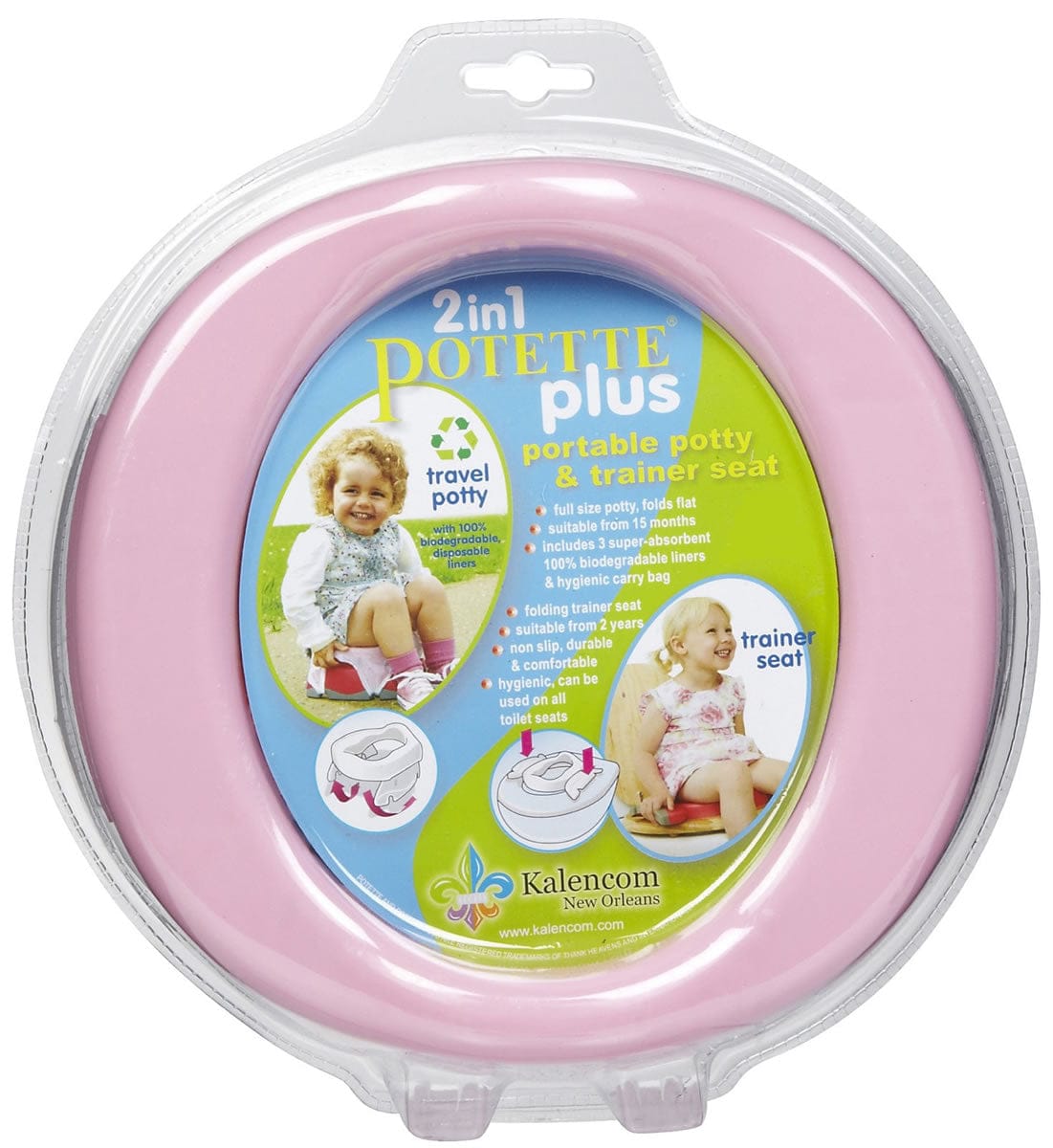 Kalencom Potette Plus 2 in 1 On The Go Potty in Pink