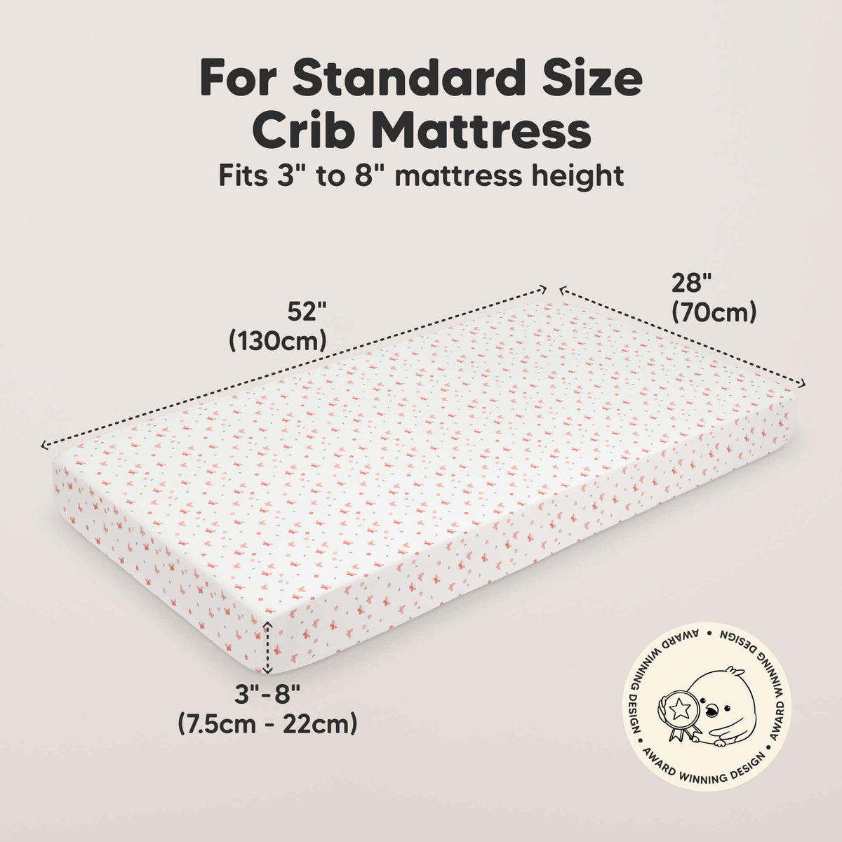 KeaBabies Organic Cotton Fitted Crib Sheet 2 Pack - Roarsome image 2