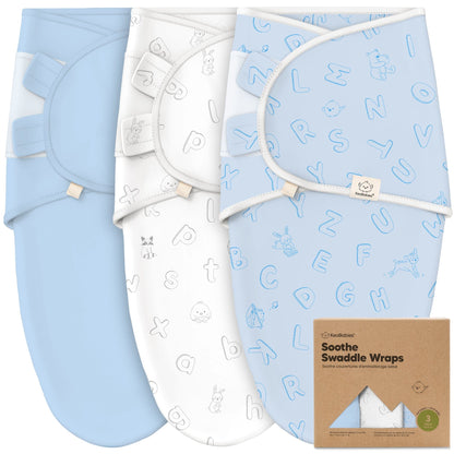 KeaBabies Soothe Baby Swaddles 3 Pack - ABC Land Cloud