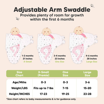 KeaBabies Soothe Baby Swaddles 3 Pack - Blossom image 8