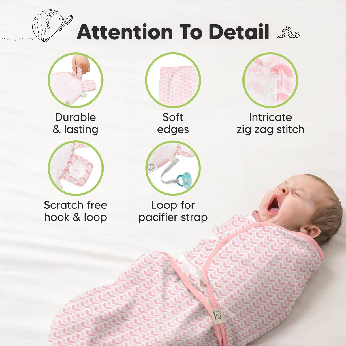KeaBabies Soothe Baby Swaddles 3-Pack - Butterflies