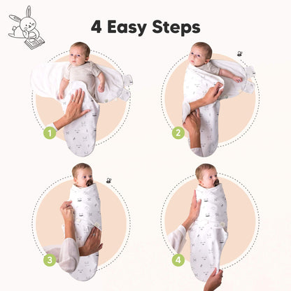 KeaBabies Soothe Baby Swaddles 3 Pack - Dino Ridge image 5
