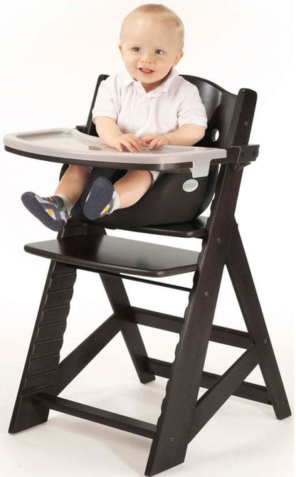 Keekaroo Height Right High Chair & Infant Insert - Espresso / Black - 005-51604-BLK