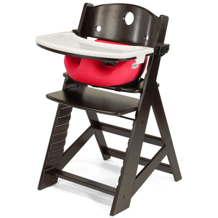 Keekaroo Height Right High Chair & Infant Insert - Espresso/Cherry