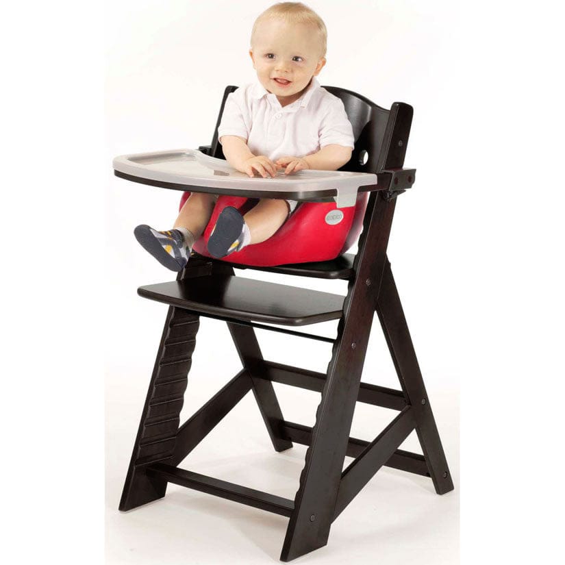 Keekaroo Height Right High Chair & Infant Insert - Espresso/Cherry