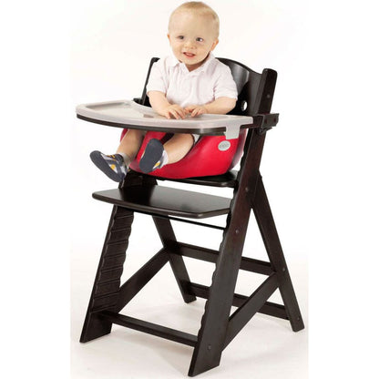 Keekaroo Height Right High Chair & Infant Insert - Espresso/Cherry