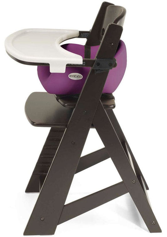 Keekaroo Height Right High Chair & Infant Insert - Espresso / Raspberry - 005-51604-RAS