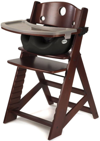 Keekaroo Height Right High Chair & Infant Insert - Mahogany / Black