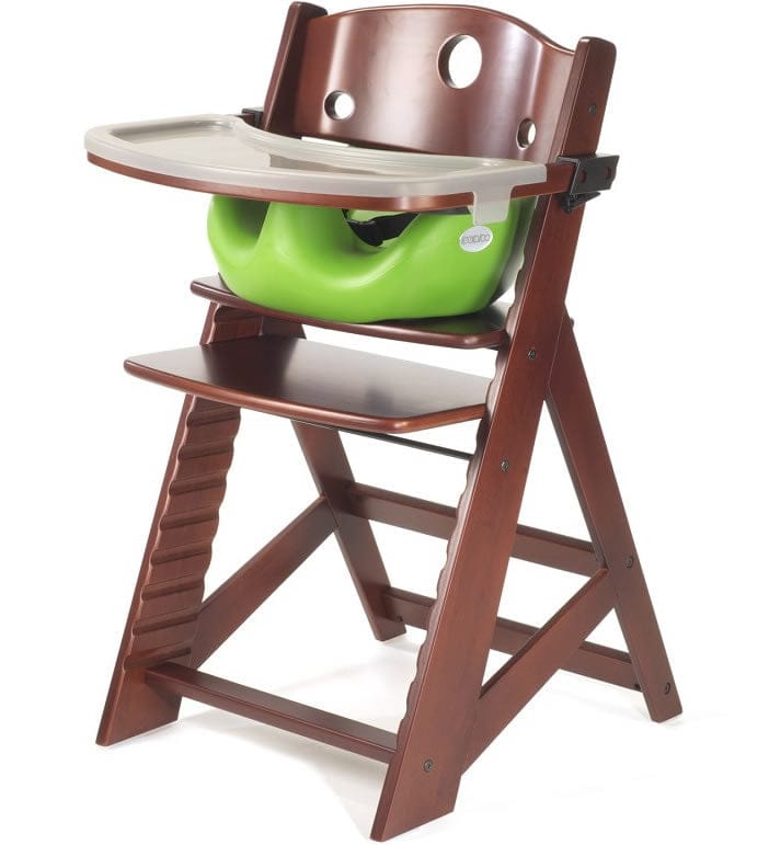 Keekaroo Height Right High Chair & Infant Insert - Mahogany/Lime