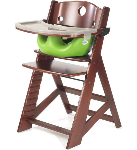 Keekaroo Height Right High Chair & Infant Insert - Mahogany/Lime - 029-516-525-LIM