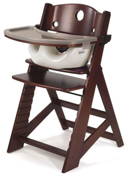 Keekaroo Height Right High Chair & Infant Insert - Mahogany / Vanilla - 005-51603-VAN