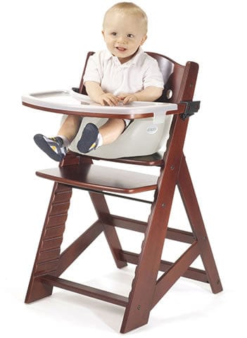 Keekaroo Height Right High Chair & Infant Insert - Mahogany / Vanilla - 005-51603-VAN