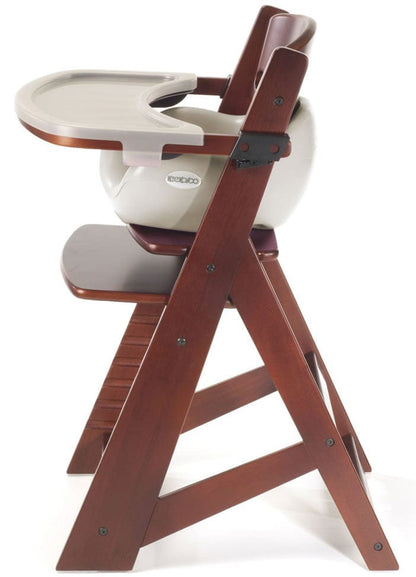 Keekaroo Height Right High Chair & Infant Insert - Mahogany / Vanilla - 005-51603-VAN