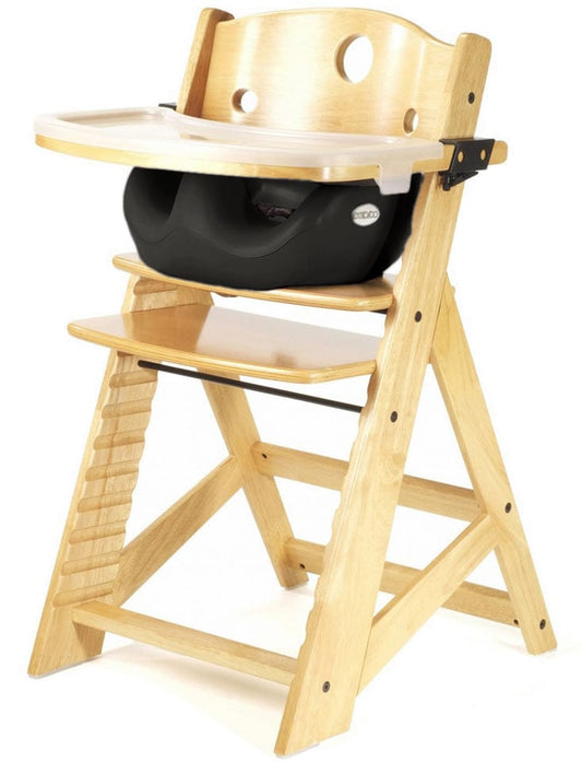 Keekaroo Height Right High Chair & Infant Insert - Natural / Black - 005-51602-BLK