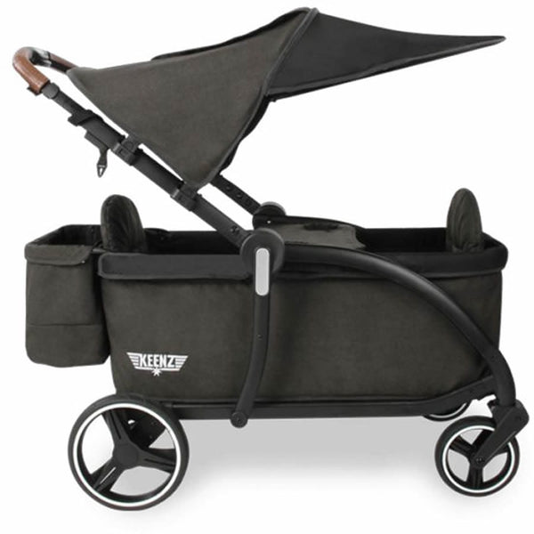 Keenz Class Baby Toddler Kids Stroller Wagon with 1 Touch Brake & Canopy, Black