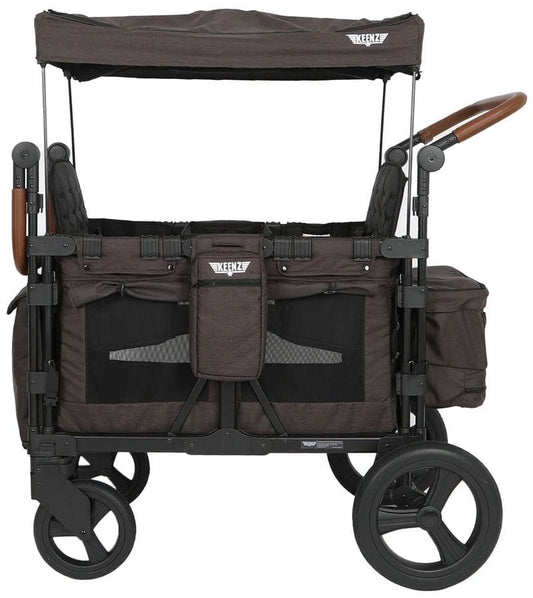 Keenz OPEN BOX XC+ Luxury Comfort (4 Seater) Stroller Wagon - Charcoal Black - KEENZ-XC-PLUS-BLACK-ob