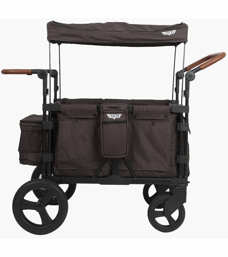 Keenz XC Luxury Comfort (2 Seater) Stroller Wagon - Charcoal Black