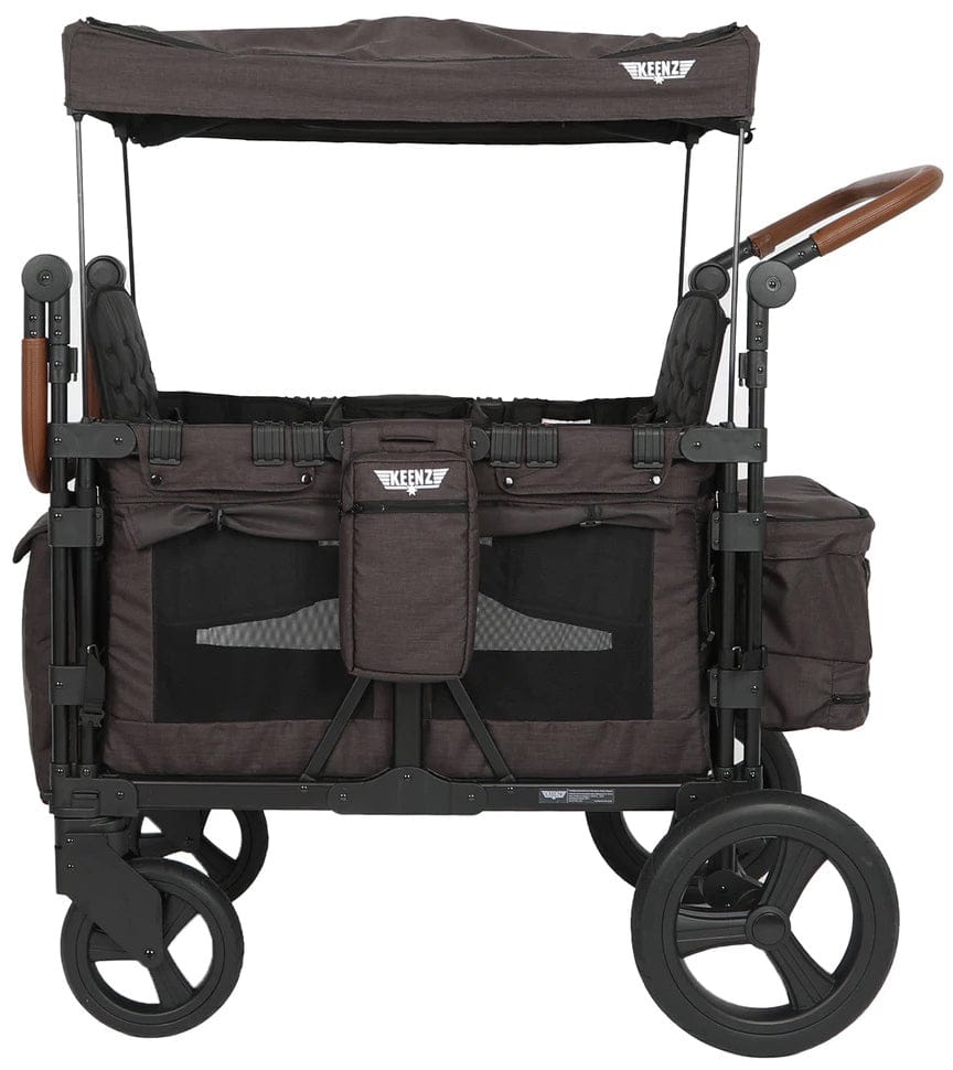 Keenz XC+ Luxury Comfort (4 Seater) Stroller Wagon - Charcoal Black